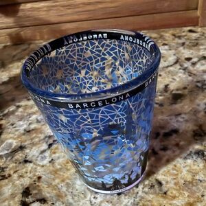 Barcelona Mosaic Glass Tumbler - Midnight Blue